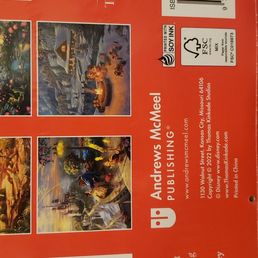 2023 Disney Dreams Thomas Kinkade 16 month wall calendar 12" x 12" - Picture 9 of 12